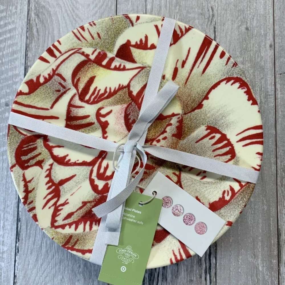 NWT JOHN DERIAN Melamine Salad Plate Set